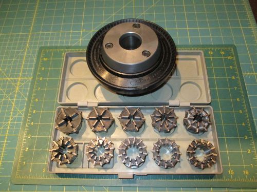 JACOBS 50 SERIES LATHE COLLET CHUCK WITH 500 SERIES COLLETS L00 MOUNT