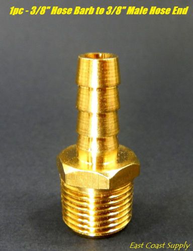 Brass 3/8 id hose barb 3/8 npt fitting coupler air fluid fuel gas liquid water for sale