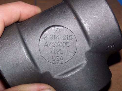 1- Forged Steel 2&#034; Socket  Weld TEE  Phoenix FS 3M SW TEE Made in USA