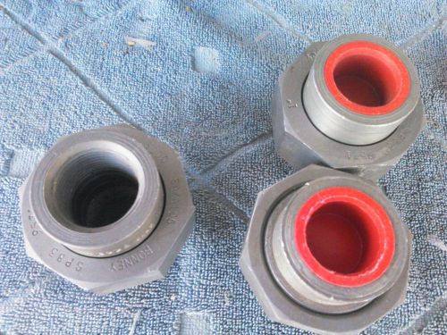 Lot of (3) union forged steel 1&#034; 3000# threaded npt a105 for sale