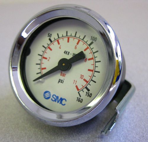 Low price!! new in box smc pressure gauge 4k8-10p 0-11 bar / 0-160psi glass face for sale