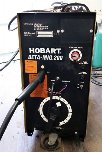 Hobart Beta-Mig 200 Welder w/Tank   lincoln miller esab single phase 250