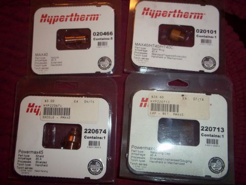 Lot of Hypertherm Powermax 45 Retaining Cap 220713,220674,020101,020466 &#034;NR&#034;