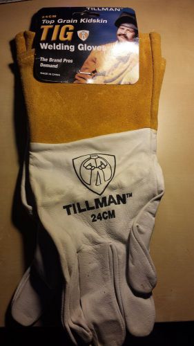 Tillman 24cm top grain kidskin tig welding gloves medium for sale