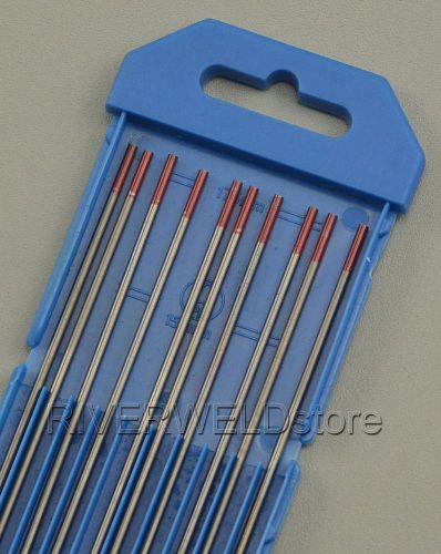 2% thoriated wt20 red tig welding tungsten electrode 5/64&#034;x7&#034;(2.0*175mm),10pk for sale