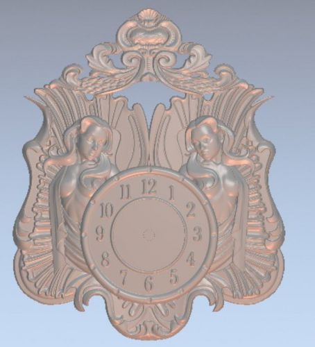 NEWEST Luxery girls wall clock v3  3d STL file - Model for CNC Router Machine