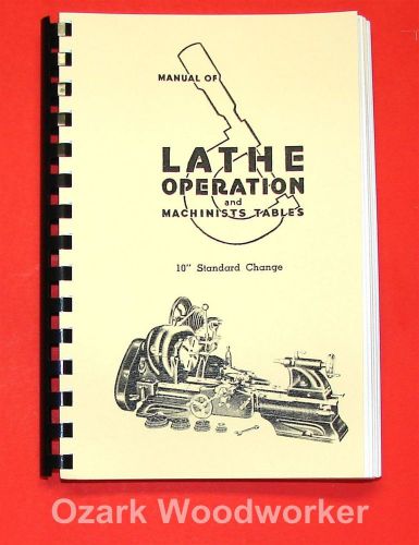 Atlas Craftsman Manual of Lathe Operation Book for 10&#034; Standard 0033