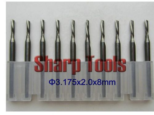10pcs down cut single flute sprial left-handed CNC router bits 2mm 8mm