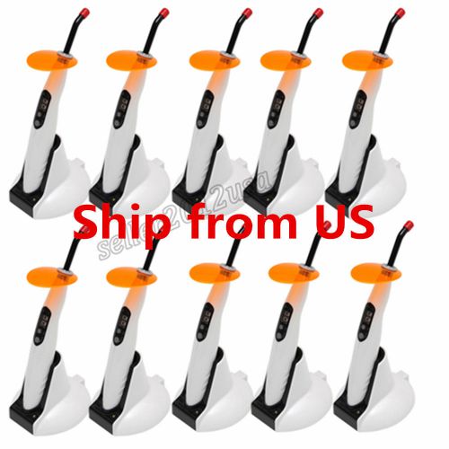 10 PCS Dental Wireless Cordless LED Curing Light Lamp Cure Unit 1400mw US Ship