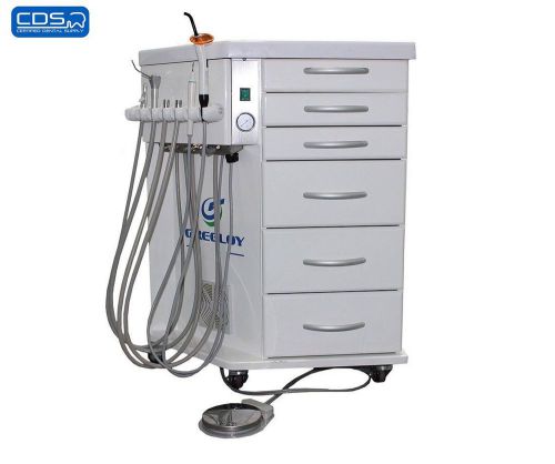 Mobile dental delivery system cart unit  cabinet + fiber optic handpiece tubing for sale