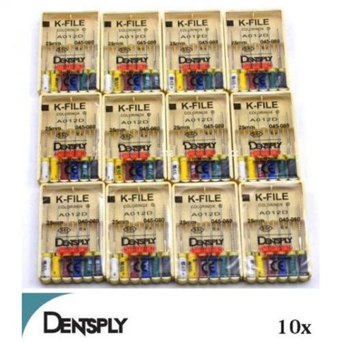 Dentsply maillefer k-file endodontic dental files 10 packs 15-40 25mm for sale