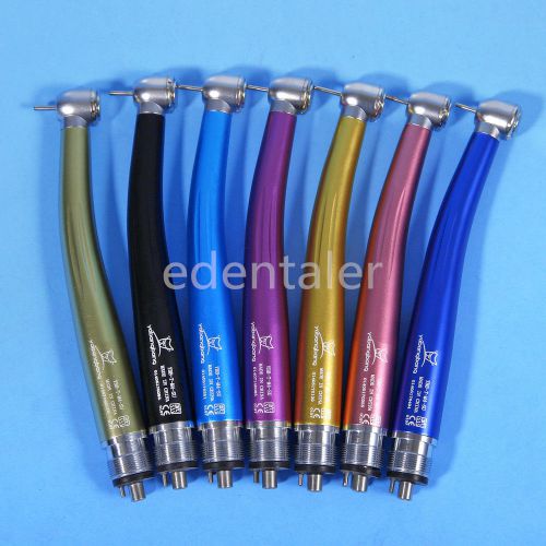New NSK Style Dental High Speed Colorful Rainbow Handpiece 4-Hole  Push Button