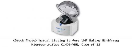 Vwr galaxy miniarray microcentrifuge c1403-vwr, case of 12 centrifuge for sale