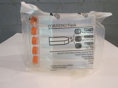 Corning 150cm2 Tissue Culture Flasks, Canted Neck,Sterile Cat#430825; 5/pack