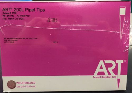 MBP ART 200L 2769 Pipet Tips 96 Tips/Tray, 10 Trays/Pack Pre-Sterilized