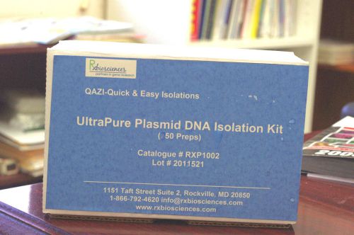 Ultrapure plasmid dna isolation kit-rx biosciences (50 preps) &gt;50 available for sale