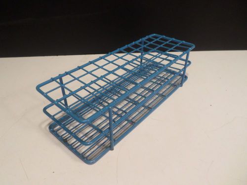 Labware Blue Epoxy-Coated Wire 48-Position Place 16-18mm Test Tube Rack Support
