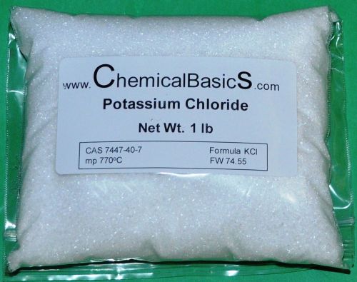 POTASSIUM CHLORIDE 1 lb - muriate of potash - used in fertilizer, solder flux