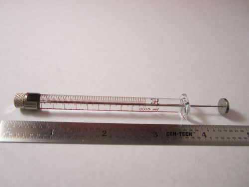 HAMILTON GLASS SYRINGE 0.05 ml GAS CHROMATOGRAPHY BIN#1C