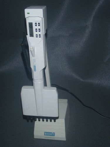 Biohit 5-100 µl 8 channel electronic pipette with charger and new battery for sale