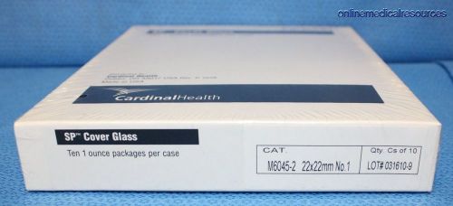 CARDINAL HEALTH SP Laboratory Cover Glass 22 x 22mm Case of 10 oz M6045-2