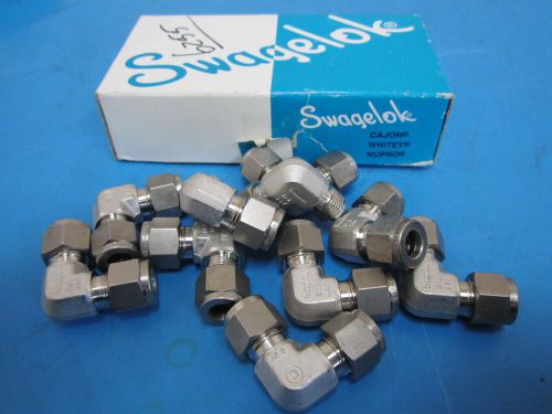 Lot of 10 swagelok union elbow 3/8 tube x 3/3 tube ss-600-9 for sale