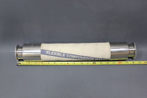 18&#034; flexible components wtlct chemfluor sanitary hose w/ 2&#034; flange(s17-1-207i) for sale