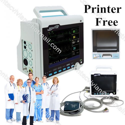 Portable vital signs 8.4&#034;color lcd 4-parameter icu patient monitor +free printer for sale
