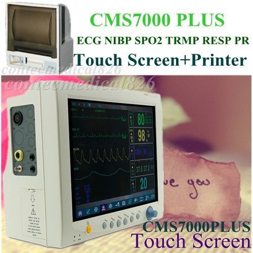 Cms7000 plus,touch screen+printer, vital signs icu patient monitor,6 parameters for sale