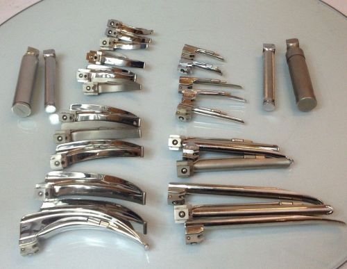 Lot of 24 RUSCH Laryngoscope Miller Macintosh Infant Child Adult 0 1 2 3 4