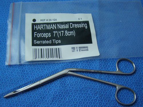 HARTMAN Nasal Dressing Forceps 7&#034; ENT Surgical Instruments Lot of 1