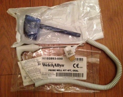 Welch allyn suretemp probe &amp; well kit 4ft oral #02893-000 sure temp 690/692 for sale