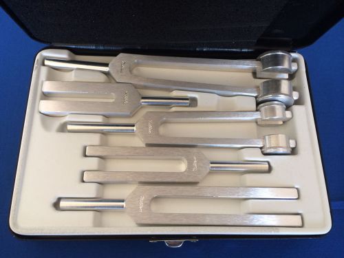 Miltex Instruments Tuning Fork Set C128, C256, C512, C1024, C2048 w/ Case - NEW