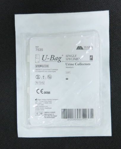 Mabis 7535 u-bag single specimen urine collectors, newborn (lot of 10) for sale