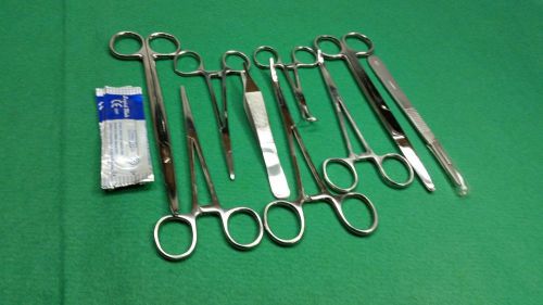 182 pcs veterinary surgery surgical instruments set scissors forceps for sale