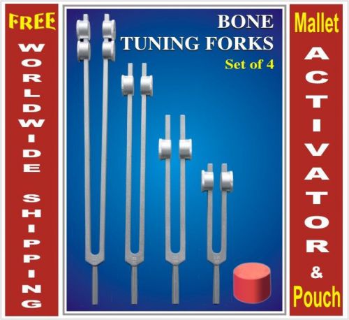 Osteo Bone Nerves Ligament Muscle Healing Tuning Forks w Activator &amp; Pouch