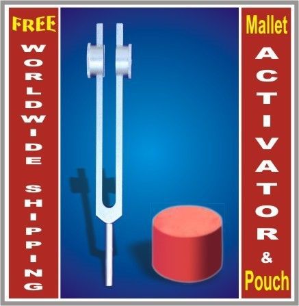 Weighted tuning fork for stomach disorders &amp; pain w activator + pouch for sale