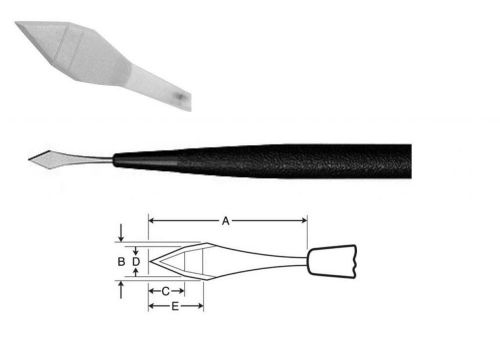 3X-ZABBY&#039;S EDGE Trapezoidal Knife 2.0mm-2.2mm Z -7501 10/per box -818