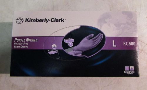 Lot of (10) Kimberly Clark KC500 Purple Nitrile 55083 PF Exam Gloves Large 100Pk