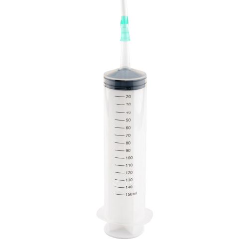 High Quality 150ML Syringe For Lab Hydroponics Measuring Injection +Tubing