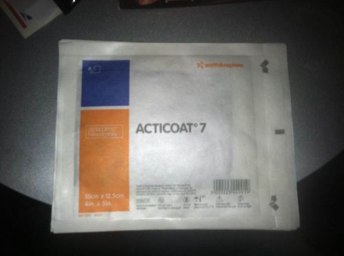 Smith &amp;Nephew Acticoat 7 Antimicrobial wound dressing 4&#034;x5&#034; exp 05/2015 9pieces