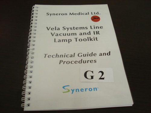 User manual Syneron Vela Systems line Vacuum and IR Lamp Toolkit