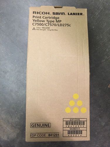 Ricoh Print Toner Cartridge Yellow Type MP C7501/C9075/LD375C FREE SHIPPING