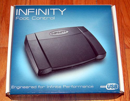 New in Box ~ INFINITY ~ USB FOOT CONTROL PEDAL IN-USB-2 ~ Dictation TRANSCRIBE