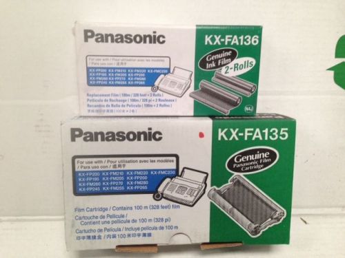Panasonic KX-FA135 &amp; KX-FA136 Genuine Ink Film 2 Roll Replacement Film