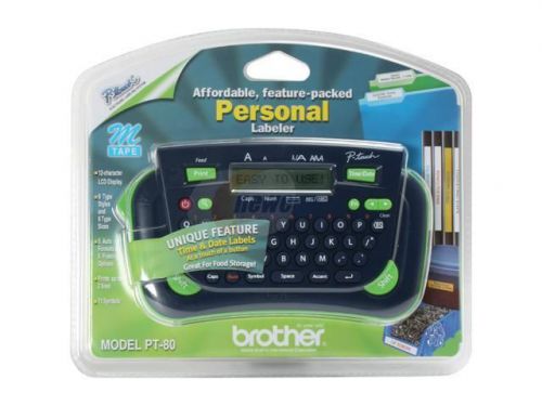 Brother p-touch pt-80 labeler thermal printer brand new factory sealed free ship for sale