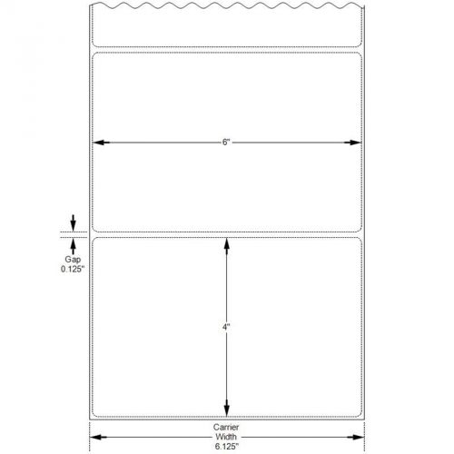 6&#034; X 4&#034; Inkjet White Semi Gloss Paper Labels to fit Primera® LX900 Printer