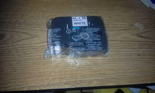 TZ-251  24mm 1&#034; White with black ink (New)