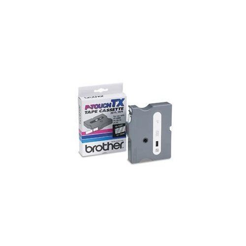 Brother International Tx1351 Pt30 1-1/2in Wht On Clear Lmnt Tx Tape
