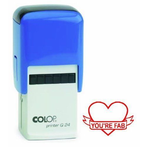 Colop printer q24 you&#039;re fab heart word stamp -  red for sale